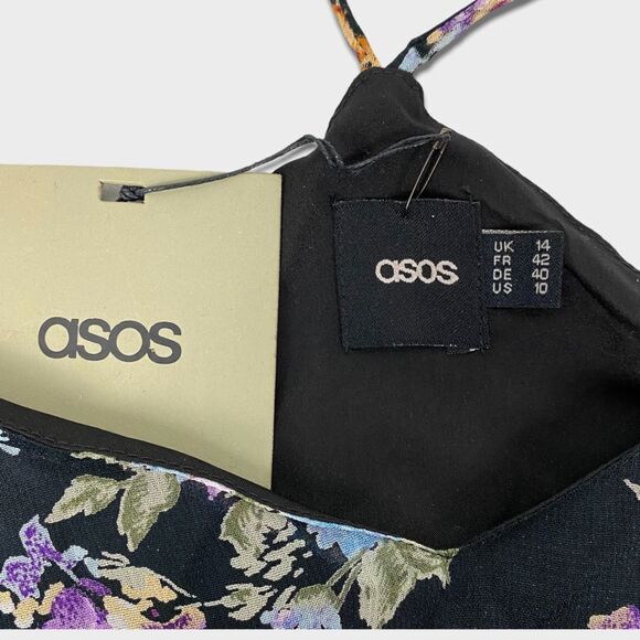 ASOS cami double strap babydoll dress size 10 with crochet hem NEW - Picture 4 of 6